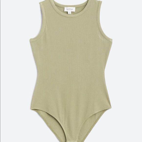 Kaileigh Tops - NWT StitchFix Kaileigh Green Knit Bodysuit sz LP